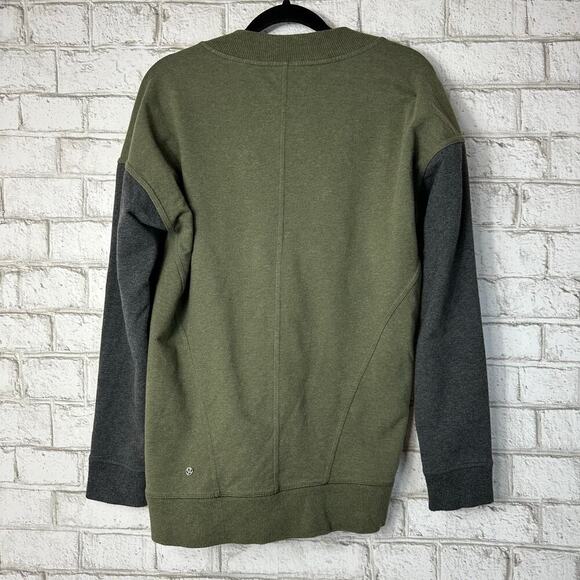 Lululemon Jacket Mula Bundle Wrap Asymmetrical Zip Heathered Fatigue Green 4 - Picture 3 of 7